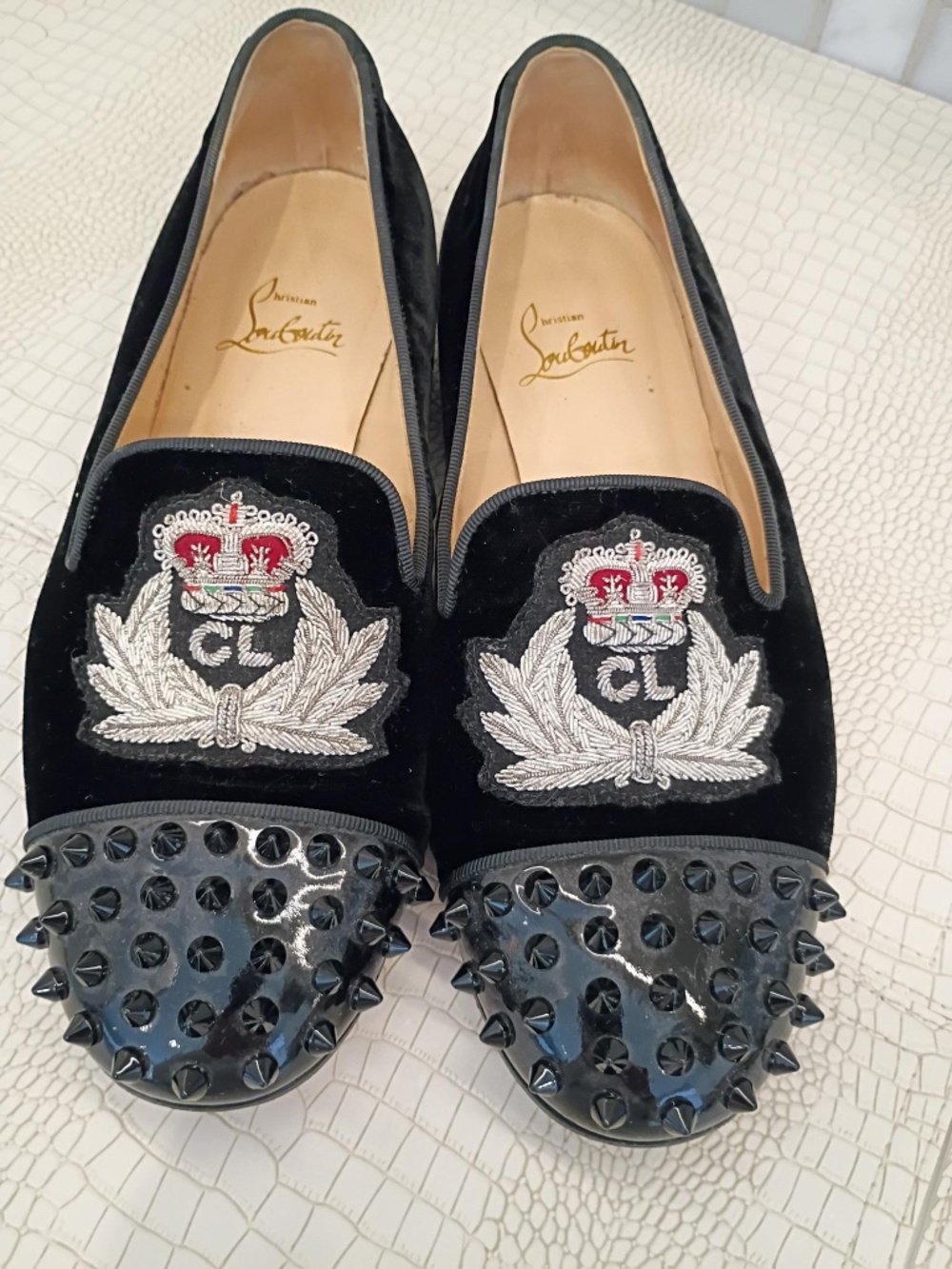 💋 Christian Louboutin Loafers 37.5 USED hard to find AUTHENTIC